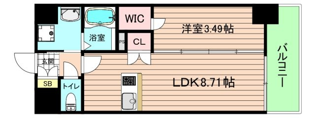 大阪市都島区東野田町１丁目の賃貸マンションの間取り