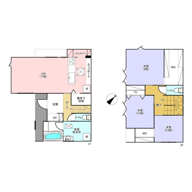 【新築戸建】倉敷市平田全4区画　1号棟　の間取り