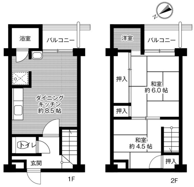 ビレッジハウス加賀田２号棟の間取り