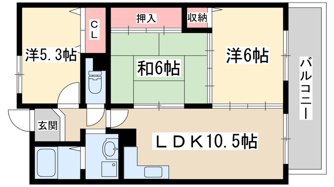 【間取り】 | プルメリア東三国サウス