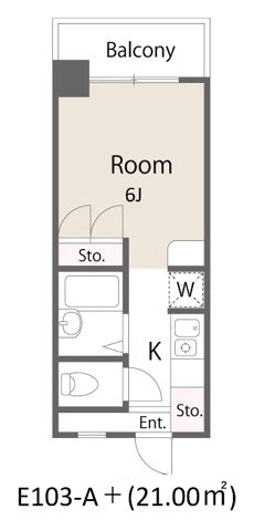 フジマンション末広　E-103の間取り