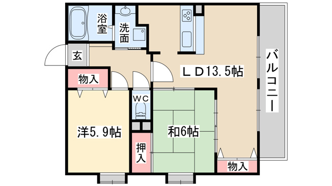 【間取り】 | プルメリア東三国サウス
