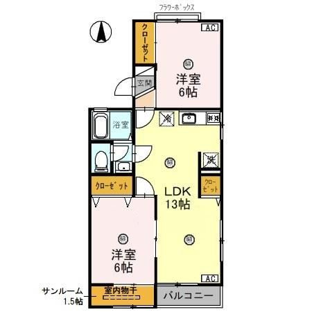 レジデンスT・H　Ⅰ号館の間取り