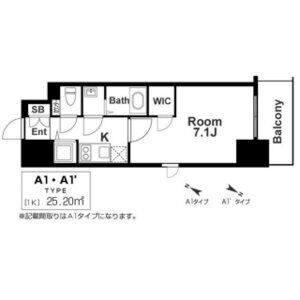 エスリード神戸三宮ラグジェの間取り