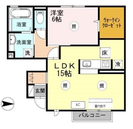 ウエストゥランタン　A棟の間取り