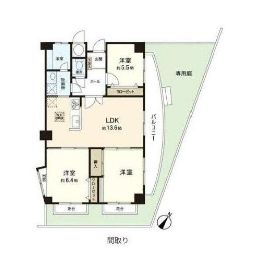 ロワールマンション和白2の間取り