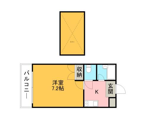プラムコートリサの間取り|別号室タイプ
