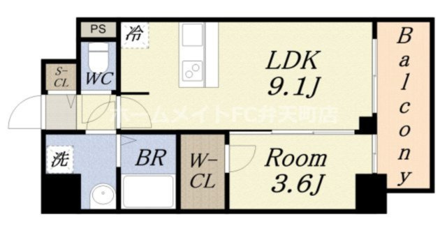 【間取り】 | S-RESIDENCE阿波座chiaro
