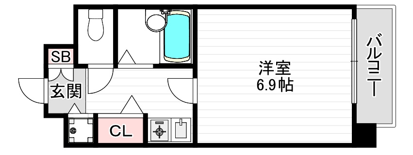 リーガル弁天町の間取り