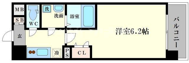 エスリード谷町六丁目レジデンスの間取り