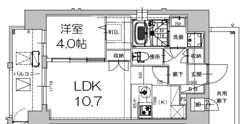 ミラージュパレス新梅田Cieloの間取り