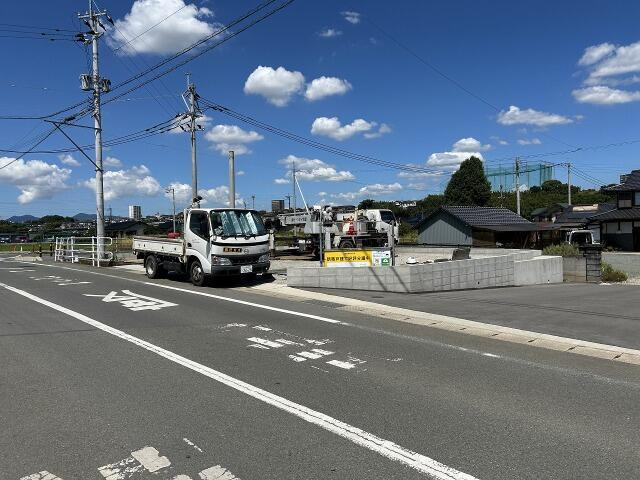 サンコート　熊本市東区吉原町２号地の前面道路含む現地写真|2号地　2026年8月10日撮影