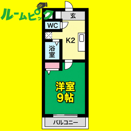 サニー金山　名古屋市賃貸　仲介手数料無料の間取り