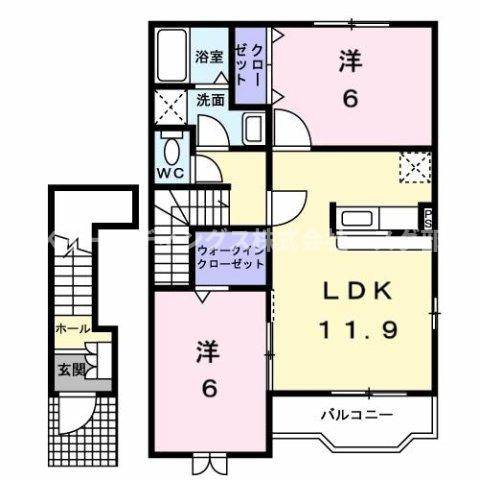 ポライトリー　ガーデンＢ棟の間取り