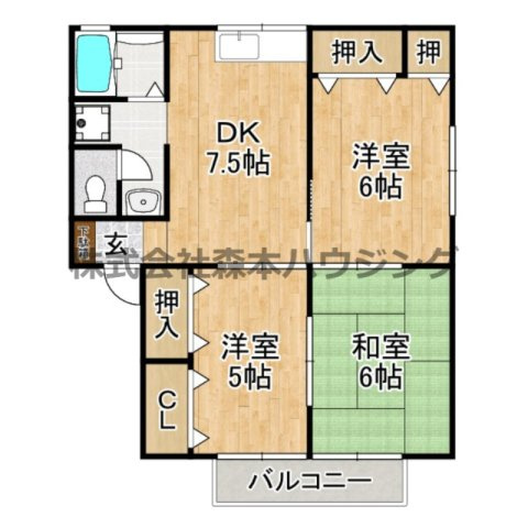 【間取り】 | 　グリーンシャルマン C棟