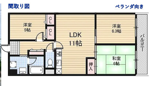 中本公園スカイハイツの間取り|中本公園スカイハイツ　間取り