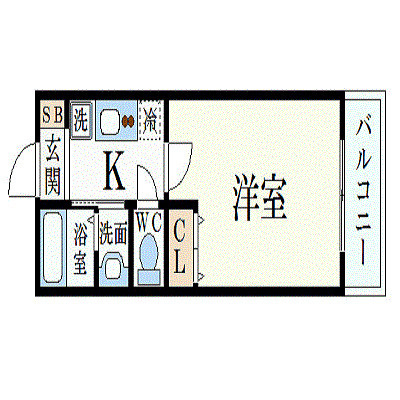 レジディア三宮東の間取り