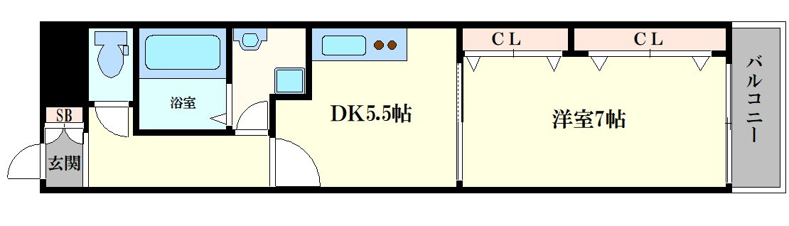 ラフォーレ島之内Ⅱの間取り