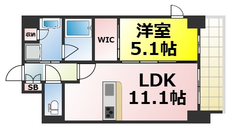 【間取り】 | esteOeste難波元町 仲介手数料無料