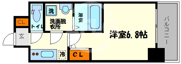 ジアコスモ江戸堀パークフロントの間取り|ジアコスモ江戸堀パークフロント　間取り