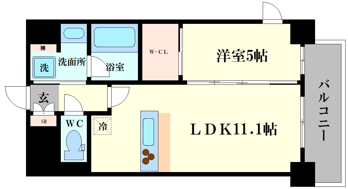 esteOeste難波元町の間取り
