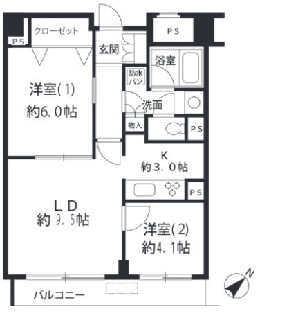 ルシマン月島の間取り