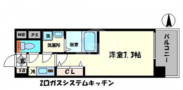 ジアコスモ大阪城南Ⅱの間取り|ジアコスモ大阪城南II　間取り