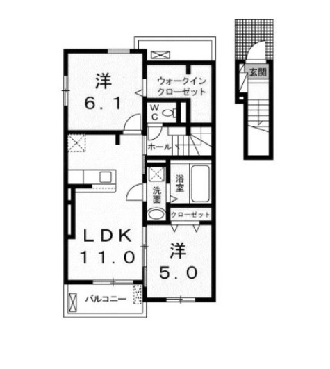 【間取り】 | フィオーレⅢ