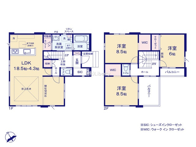 牛久市南19期　新築戸建　の間取り
