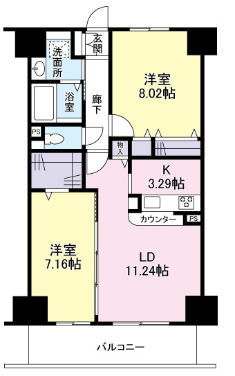 エスヴェール北梅田の間取り
