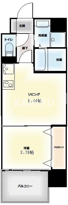 グランステディ城東中央の間取り