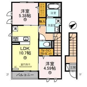 【間取り】 | グレイスコーポⅤ | お部屋の間取り図です