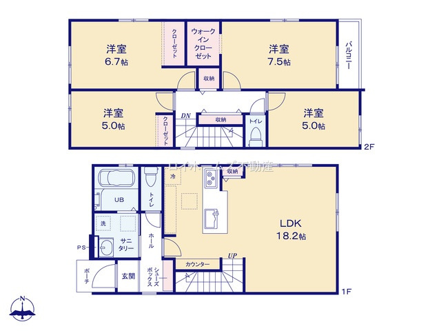 【間取り】 | 名古屋市南区要町１丁目11-15『仲介料無料』新築戸建て | 1号棟