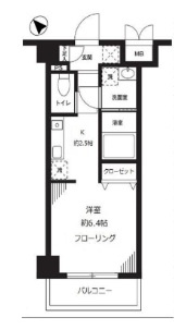 板橋区前野町３丁目の賃貸マンションの間取り