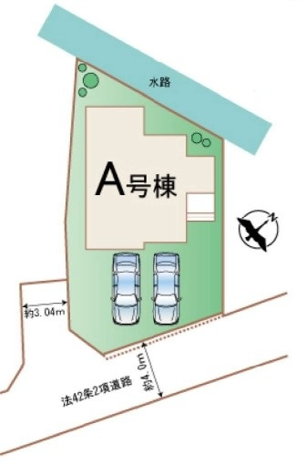 石岡市石岡2396番　新築戸建　A号棟の区画図|区画図です♪