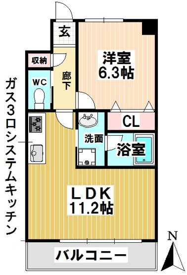 【間取り】 | レージュ桜山