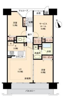 台東区下谷１丁目の賃貸マンションの間取り