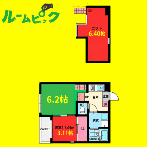 パークアベニュー　名古屋市賃貸　仲介手数料無料の間取り
