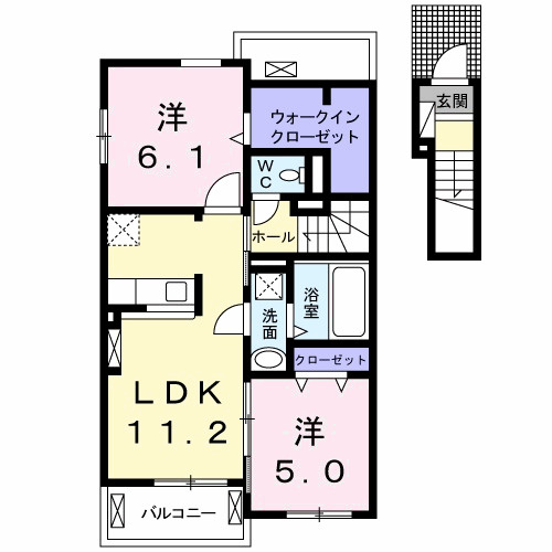 ハイソラーレ　Ⅲの間取り
