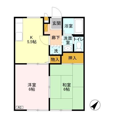 嵐山ハイツⅡの間取り