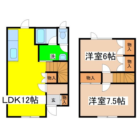 安喰ハイツの間取り