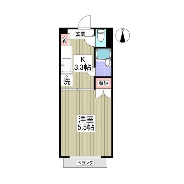 ヒルズ白楽Ⅰの間取り