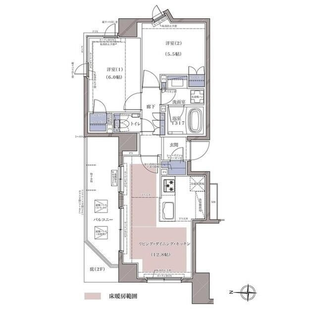 ディームス横濱青木町の間取り
