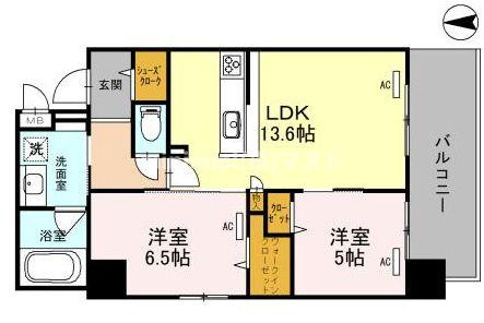 クレストコート同心の間取り
