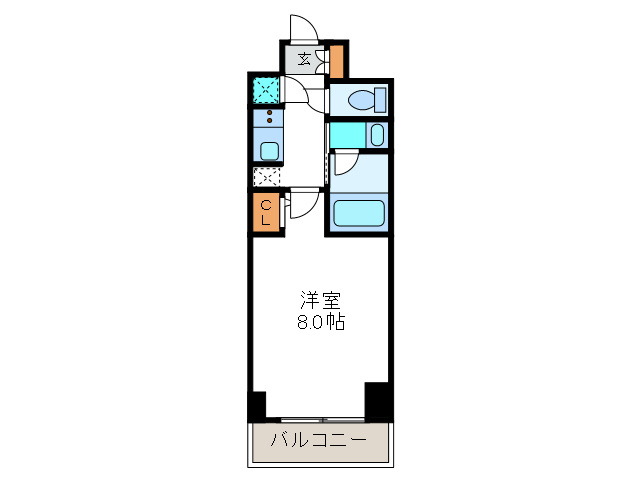 QCフラット北堀江の間取り