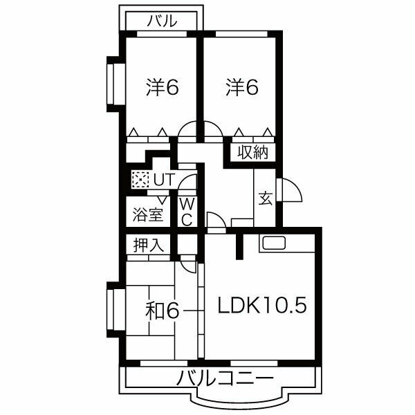 シャンポール青木の間取り