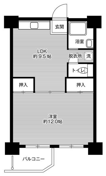 ビレッジハウス泉北栂タワー1号棟の間取り