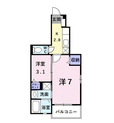 プチフローラ　北野田Ⅲの間取り