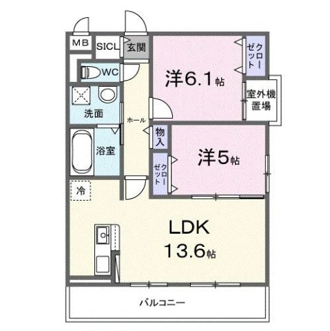 メゾンフルールの間取り