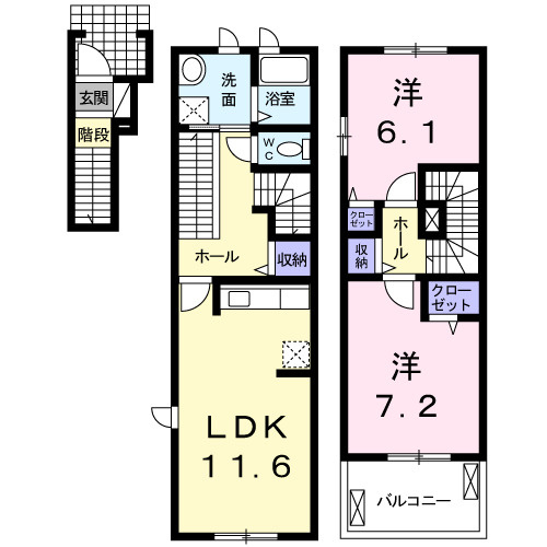 メゾン－１５の間取り